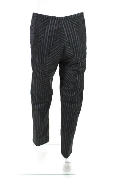 Burberry Women's Midrise Straight Leg Side Pocket Striped Pant Black Size 40