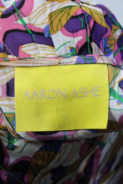 Aaron Ashe Women's Sleeveless Dragon Fly Print Tank Top Pink Size S