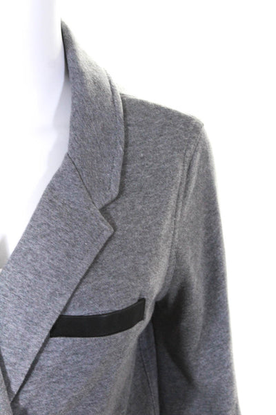 T Alexander Wang Women's Collared Double Breast Pocket Unlined Jacket Gray Size