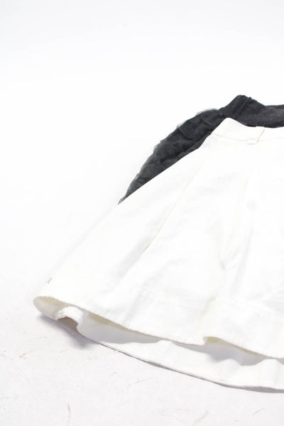 Sonia Rykiel Enfant Simonetta Girls A Line Skirts White Gray Size 10 14 Lot 2
