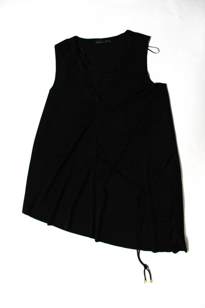 Zara Womens Asymmetrical Tied Blouse Tops Darted Skirt Black Size S M L Lot 3