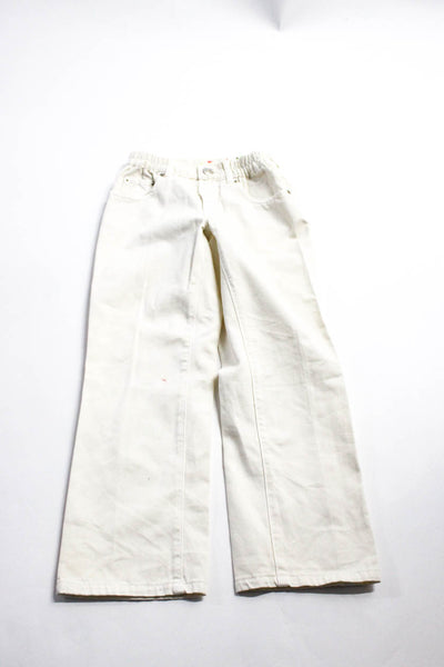 Etro Boys Zipper Fly Straight Leg Chino Trouser Pants White Cotton Size 6
