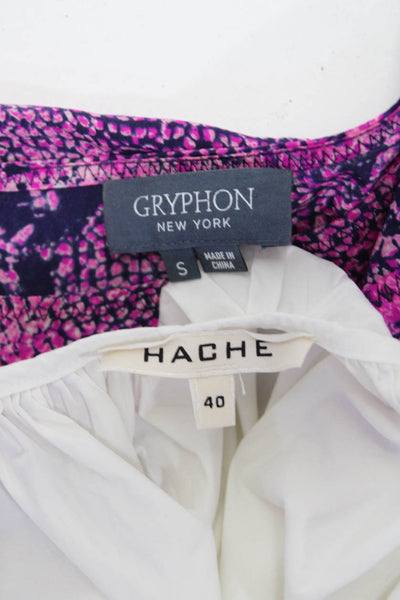 Gryphon New York Hache Womens Blouses Tops Pink Size S 40 Lot 2