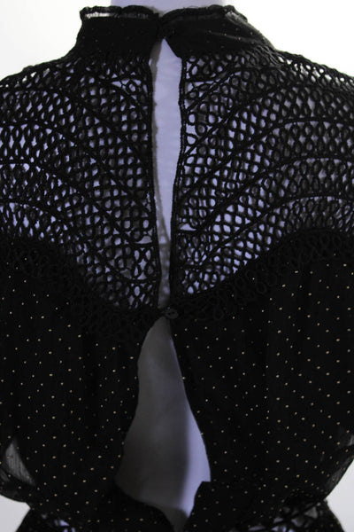 La Maison Talulah Women's Round Neck Flutter Sleeves Polka Dot Mini Dress