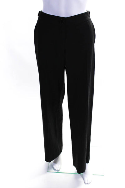 Theory Women's Midrise Side Buckle Detail Flared Dress Pant Black Size 6