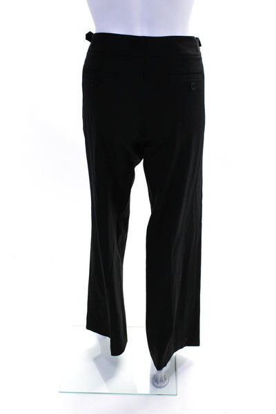 Theory Women's Midrise Side Buckle Detail Flared Dress Pant Black Size 6