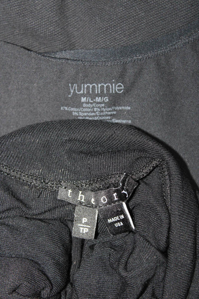 Theory Yummie Womens Turtleneck Blouse Bodysuit Size Petite Medium Lot 2