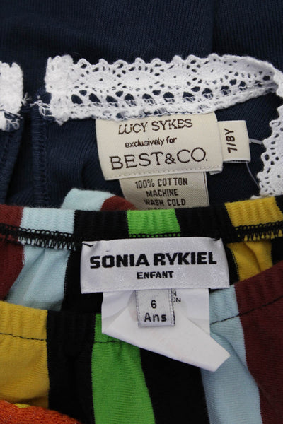 Sonia Rykiel Lucy Sykes Childrens Girls Striped Tank Top Blouse Size 6 7/8 Lot 2