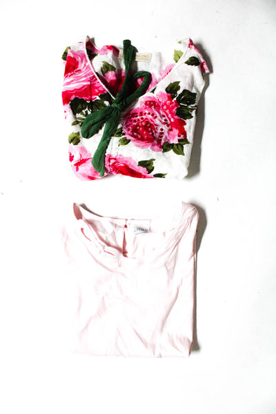 La Perla I Pinco Pallino Childrens Girls Floral Top Tee Shirt Size 6 Lot 2
