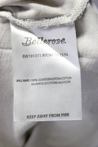 Bellerose Bella + Canvas Womens Cotton Graphic Tops Gray Pink Size 2 L Lot 2