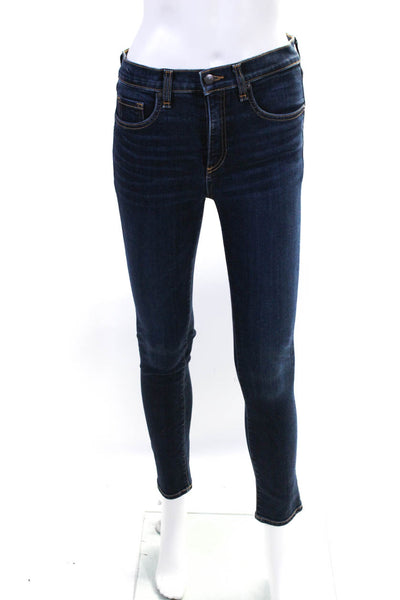 Veronica Beard Womens Zip Front Cotton Dark Wash Skinny Leg Jeans Blue Size 26