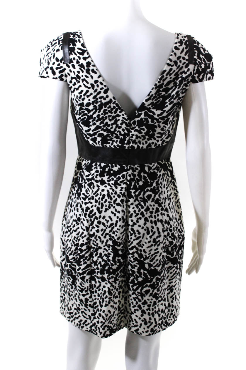 Parlor zebra-print sleeveless dress - Black