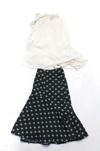 Inah Women's Scoop Neck Spaghetti Straps Drop Waist Mini Dress Ivory Size M Lot