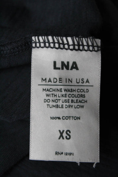 LNA Womens Tank Top Cropped Tee Shirt Gray Black Size XS Lot 2