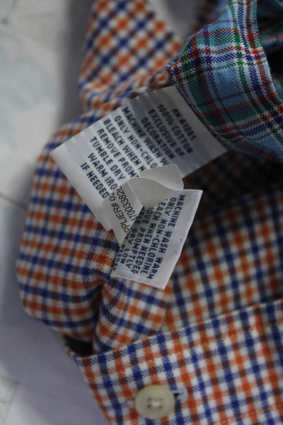 Ralph Lauren Blue Label Men's Striped Shirts Orange Blue Size M XL Lot 2