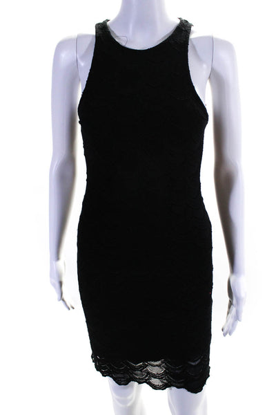 Nightcap by Carisa Rene Womens Mesh Textured Sleeveless Tank Dress Black Size 2