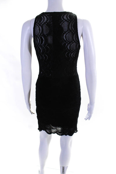 Nightcap by Carisa Rene Womens Mesh Textured Sleeveless Tank Dress Black Size 2