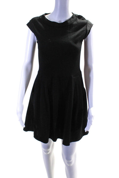 Iisli Women's Sleeveless Fit and Flare Midi Dress Black Size S