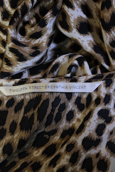 Twelfth Street by Cynthia Vincent Women's Cheetah V-Neck Mini Dress Multicolor S