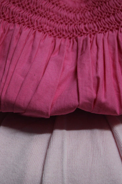 Best & Co Childrens Girls Knit Smocked Waist Mini Skirt Pink Size 8 10 Lot 2