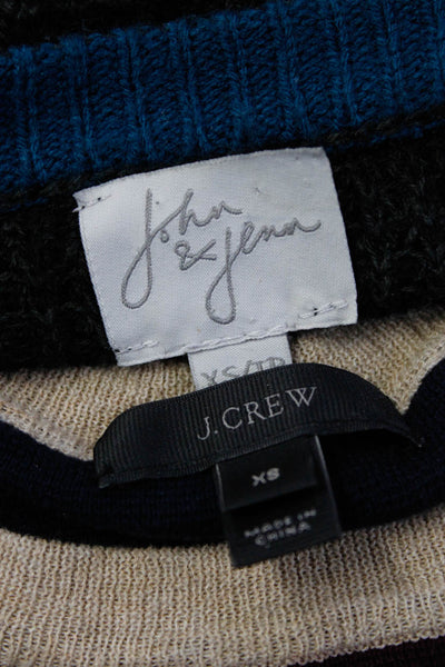 J Crew Joie Womens Maroon Color Block Crew Neck Long Sleeve Sweater Size XS lot2