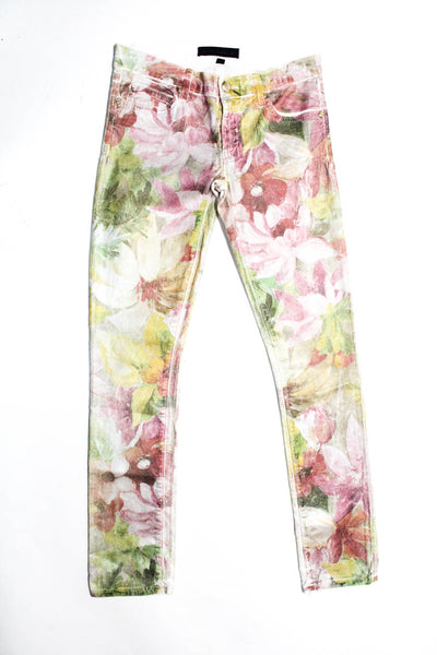 Juicy Couture Women's Floral Mid-Rise Cropped Straight Jeans Multicolor 25 Lot 2