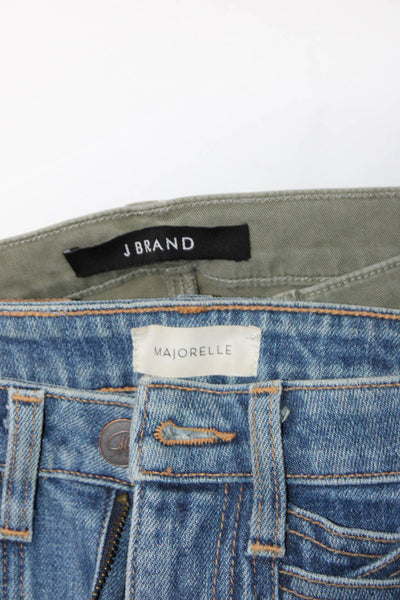 Majorelle J Brand Womens Medium Wash Solid Jeans Blue Green Size 25 Lot 2