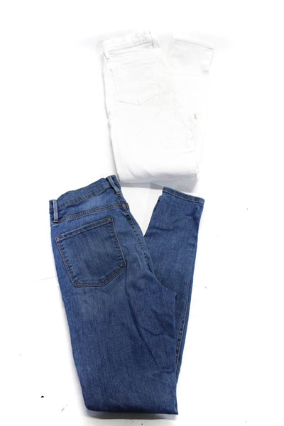 Frame Denim J Brand Women's Skinny Jeans Blue White Size 27 28 Lot 2