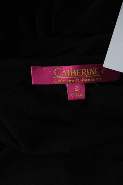 Catherine Catherine Malandrino Womens Jersey Sleeveless Jumpsuit Black Size S