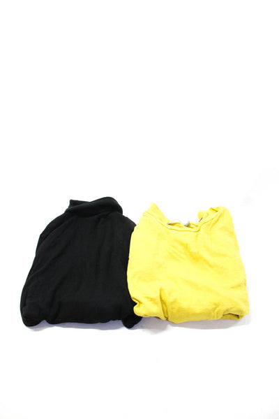 Vince Polo Ralph Lauren Women's Long Sleeve Tees Yellow Black Size M L Lot 2