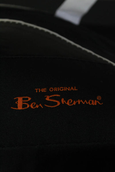 Ben Sherman Mens Wool Notched Collar Two Button Blazer Jacket Black Size 42L