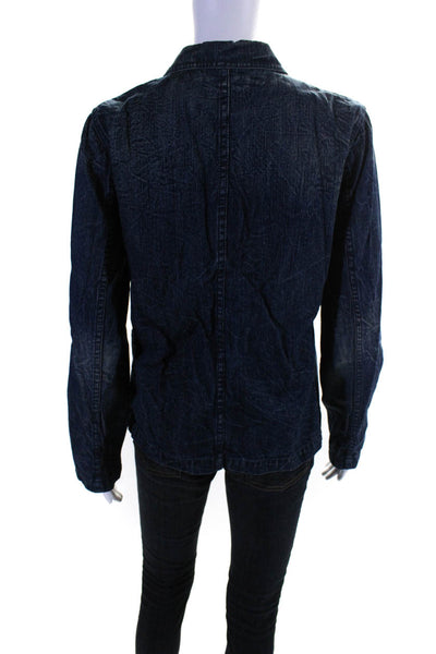 Lauren Jeans Company Women's Cotton Long Sleeve Denim Jacket Blue Size S