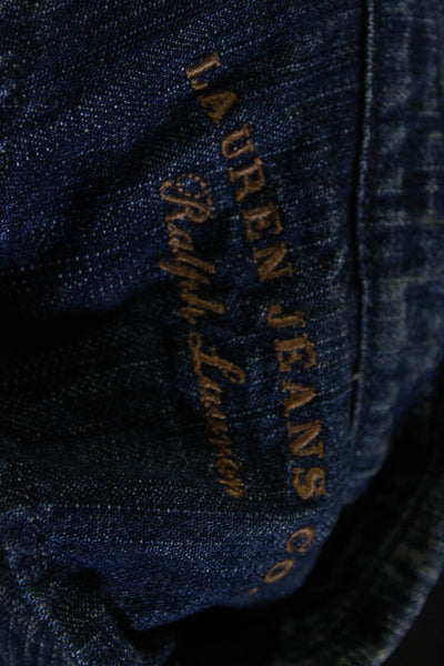Lauren Jeans Company Women's Cotton Long Sleeve Denim Jacket Blue Size S