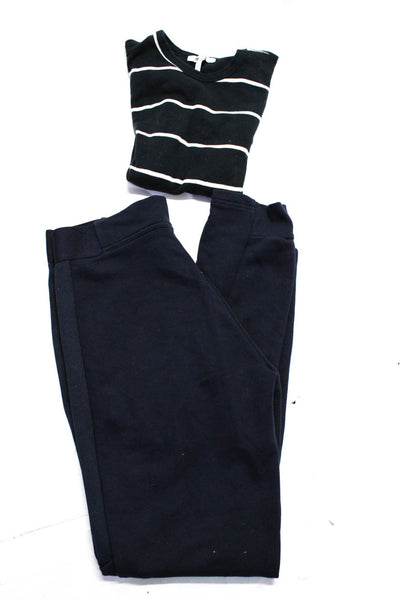 Three Dots Adidas Women's Striped Tee Jogger Sweatpants Blue Size S Lot 2
