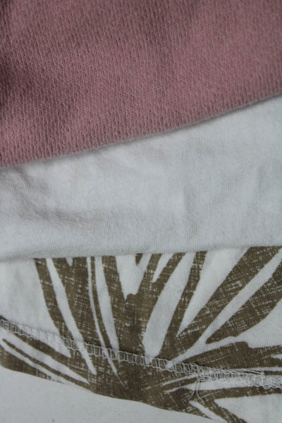 Zara Girls Short Sleeve Palm Trees Crew Neck T-Shirt White Size 7 Lot 3