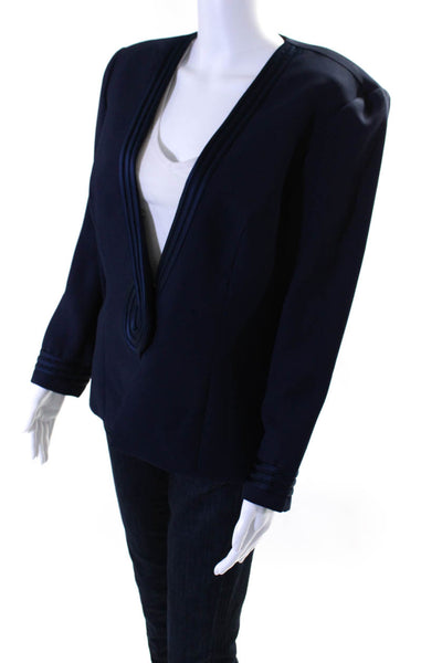 Karen Millen Womens Suit Jacket Navy Blue Size Small