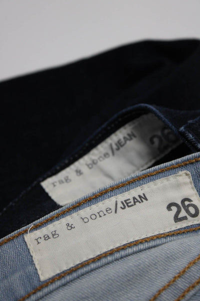 Rag & Bone Women's Low Rise Dark Wash Skinny Jeans Blue Size 27 Lot 2