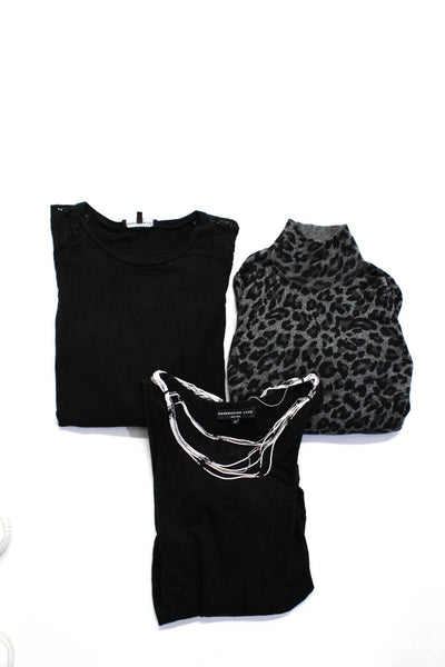 Generation Love Womens Beaded Battenberg Lace Printed Tops Black Size XS M Lot 3