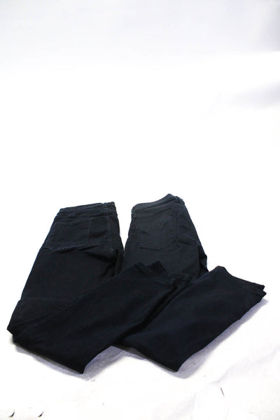 J Brand Hudson Womens Solid Cotton Dark Wash Skinny Jeans Blue Size 27/30 Lot 2
