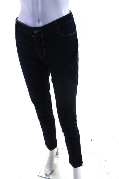 Ermanno Scervino Womens Denim Mid Rise Straight Leg Dark Wash Blue Jeans Size 44