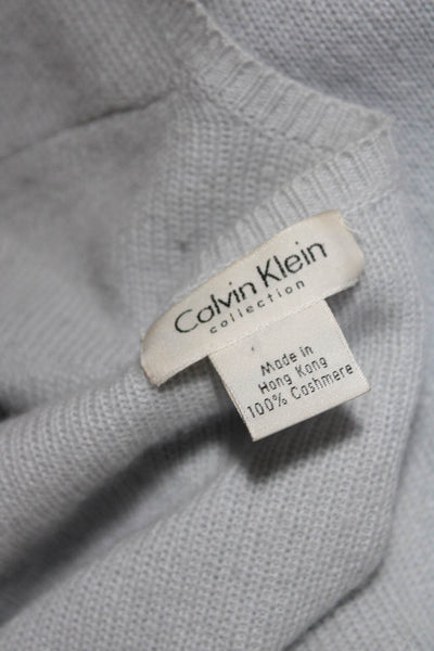 Calvin Klein Collection Women's Cashmere Knit Top Long Cardigan Set Blue Size M