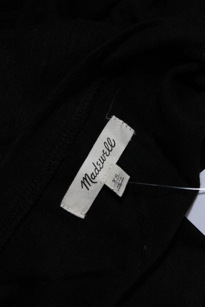 Madewell Women's Cap Sleeve V Neck Midi Shirt Dress Black Size XS
