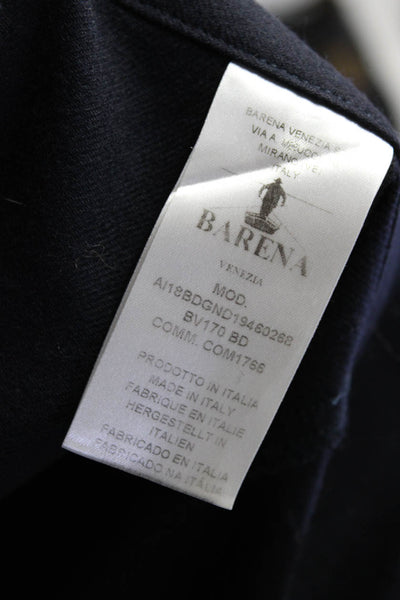 Barena Venezia Womens Midi Length Wrap Waist A Line Skirt Navy Size IT 44