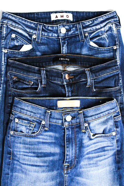 7 For All Mankind J Brand Amo Womens Distress Skinny Jeans Blue Size 25 27 Lot 3