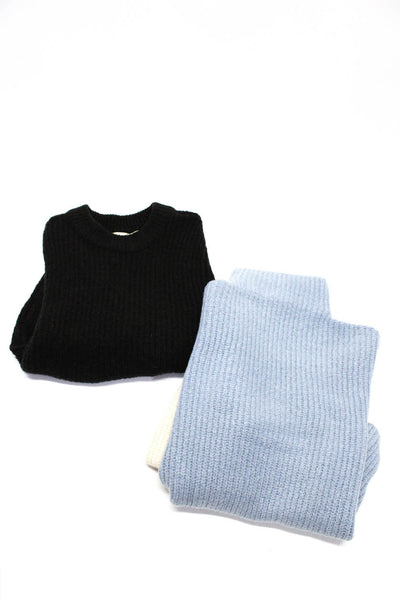 RD Style Womens Mock Neck Turtleneck Sweaters Black Blue White Size XS Lot 2