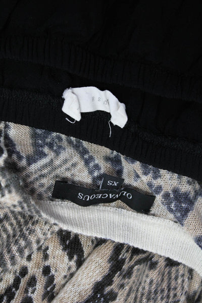 Olivaceous Lush Womens Crewneck Sweater Sleeveless Top Beige Black Size XS Lot 2