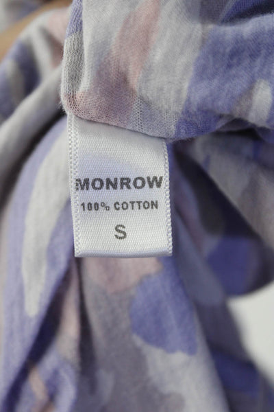 Monrow Womens Purple Camouflaged Scoop Neck Sleeveless Drop Waist Dress Size S