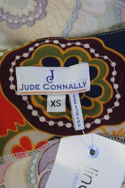 Jude Connally Women's Scoop Neck Sleeveless Multicolored Mini Dress Size XS