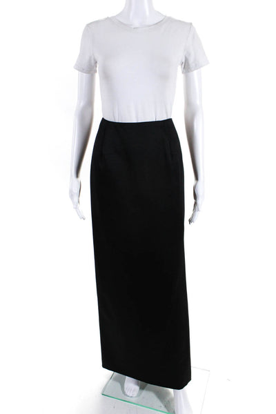Chetta B Womens Back Zip Side Slit Long Evening Skirt Black Size 4