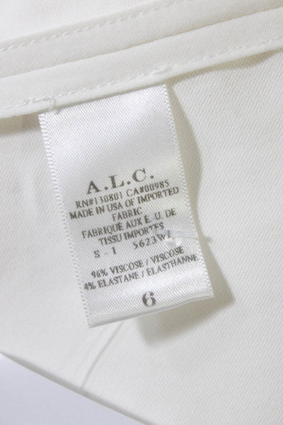 A.L.C. Womens Crew Neck Layered Tank Top White Size 6